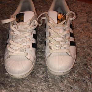 Addidas Black and White Shell Toe